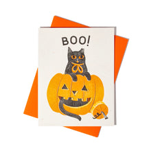 Load image into Gallery viewer, Boo! Halloween Risograph Card
