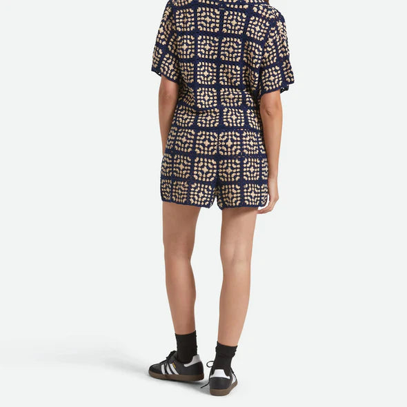 Load image into Gallery viewer, Crochet Shorts- Mood Indigo/ Off White - Tigertree