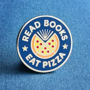 Read Books Eat Pizza Enamel Pin