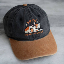 Load image into Gallery viewer, Some Hard Feelings - Two Tone Dad Hat - Washed Black/Brown
