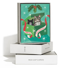 Load image into Gallery viewer, Meowy Christmas Card Box Set
