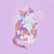 Calico Cat Clear Sticker