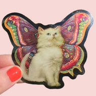 Cat Butterfly Sticker