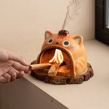 Load image into Gallery viewer, Aromatherapy Fireplace Burner - Tabby Cat
