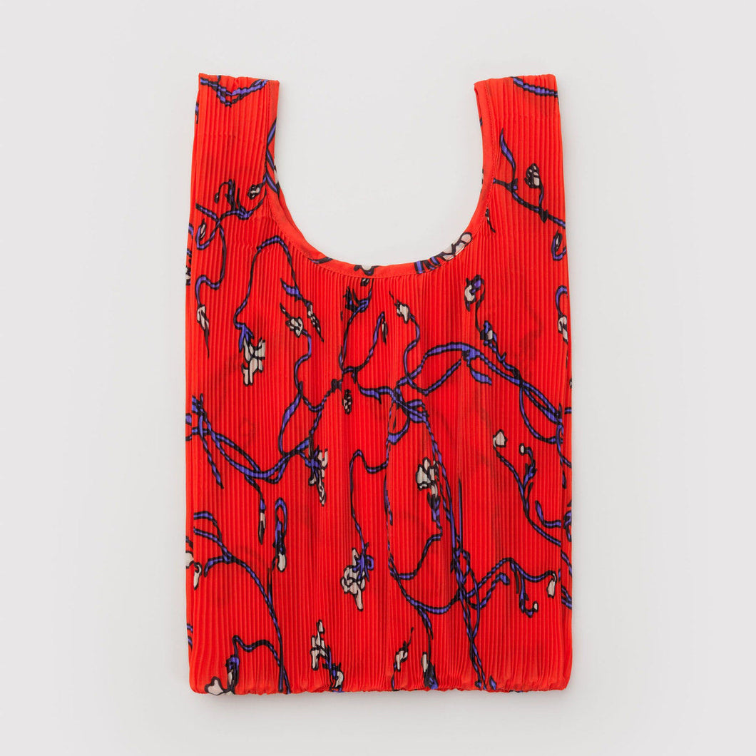 Pleated Baggu- Red Snapdragon