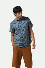 Load image into Gallery viewer, Charter Short Sleeve Button Up - Washed Navy/Azure Blue Floral

