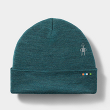Load image into Gallery viewer, Thermal Merino Reversible Cuffed Beanie - Dark Teal Heather One Size
