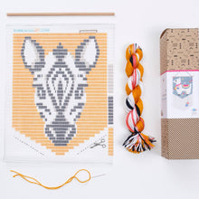 Load image into Gallery viewer, Zebra Wall Art Embroidery Kit - Tigertree
