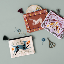 Load image into Gallery viewer, Dogwood Embroidered Flat Pouch
