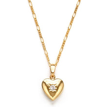 Load image into Gallery viewer, Small Heart Enamel Locket - Crystal - Tigertree
