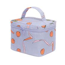 Load image into Gallery viewer, Large Cosmetic Case- Apricots + Ribbons
