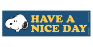 Snoopy Nice Day Bumper Sticker - Blue
