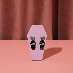 Dead Inside Coffin Earrings