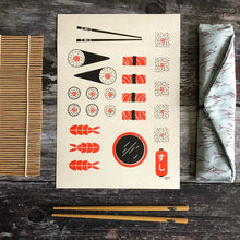 Load image into Gallery viewer, Sushi Graphic Risograph - Tigertree
