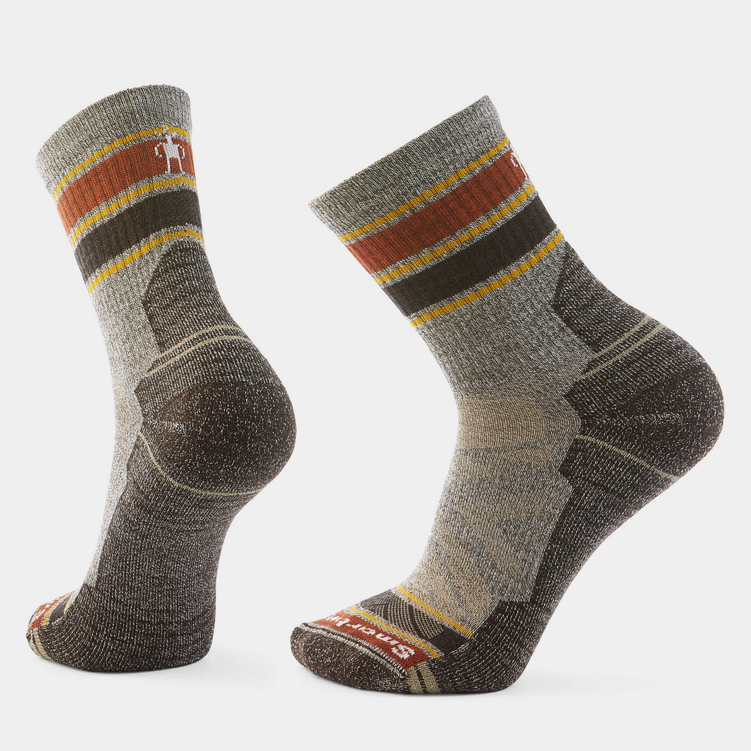 Hike Light Cushion Striped Mid Crew Socks