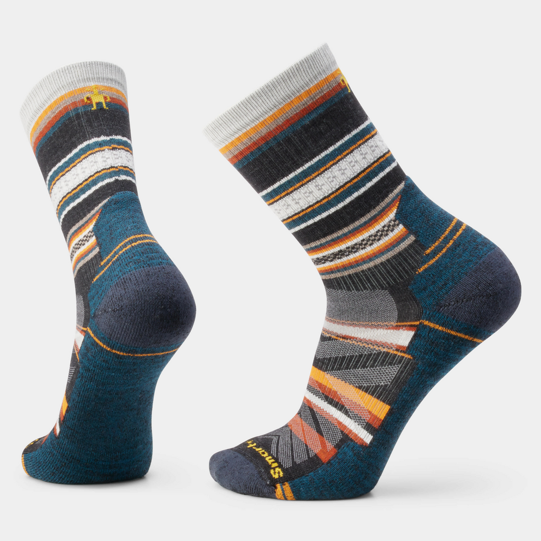 Hike Light Cushion Panorama Crew Socks- Charcoal