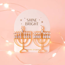 Load image into Gallery viewer, Menorah Earrings
