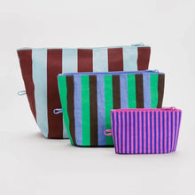 Load image into Gallery viewer, Go Pouch Set - Vacation Stripe Mix - Tigertree
