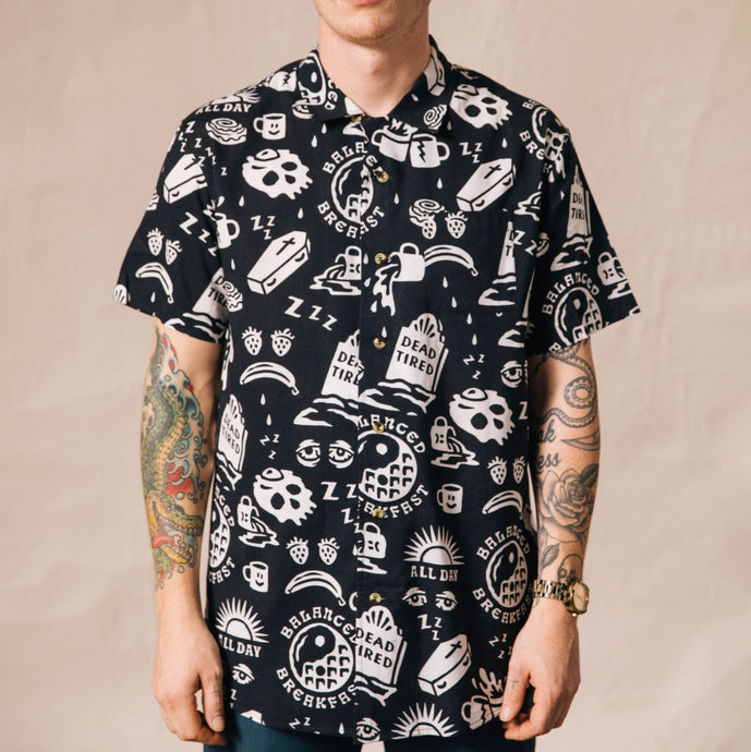 Dead Tired Button Up Mens - Tigertree