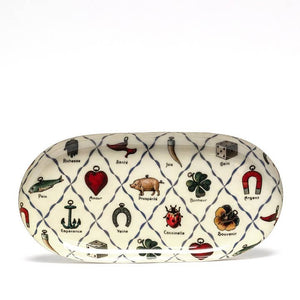 Oval Enamel Charms Tray