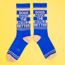 Load image into Gallery viewer, Dogs Make the World Better Gym Crew Socks - Tigertree
