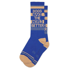 Load image into Gallery viewer, Dogs Make the World Better Gym Crew Socks - Tigertree
