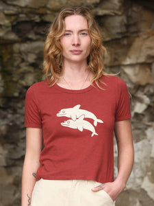 Dolphins Ringer Tee - Tigertree