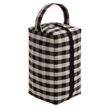 Load image into Gallery viewer, Dopp Kit - Black and Cream Gingham
