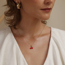 Load image into Gallery viewer, Cherry Necklace- 14K Gold Plated
