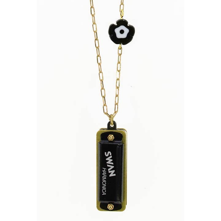 Fresh Flowers Harmonica Necklace