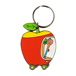 Richard Scarry Apple Car Keychain