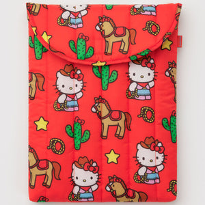 Puffy Laptop Sleeve 16"- Hello Kitty Western
