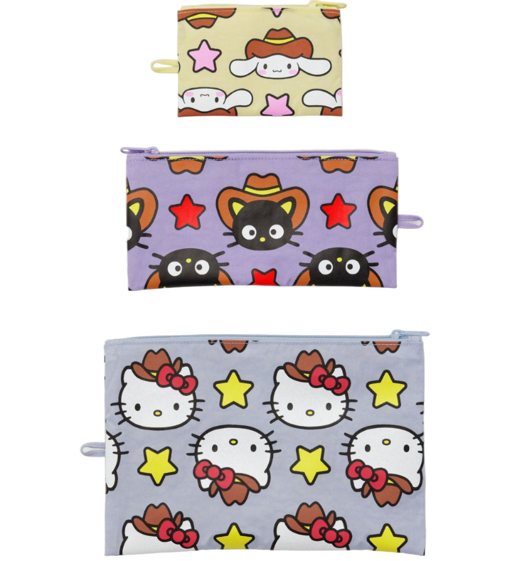 Flat Pouch Set- Hello Kitty + Friends Western