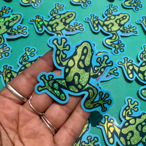 Glitter Dart Frog Sticker - Tigertree