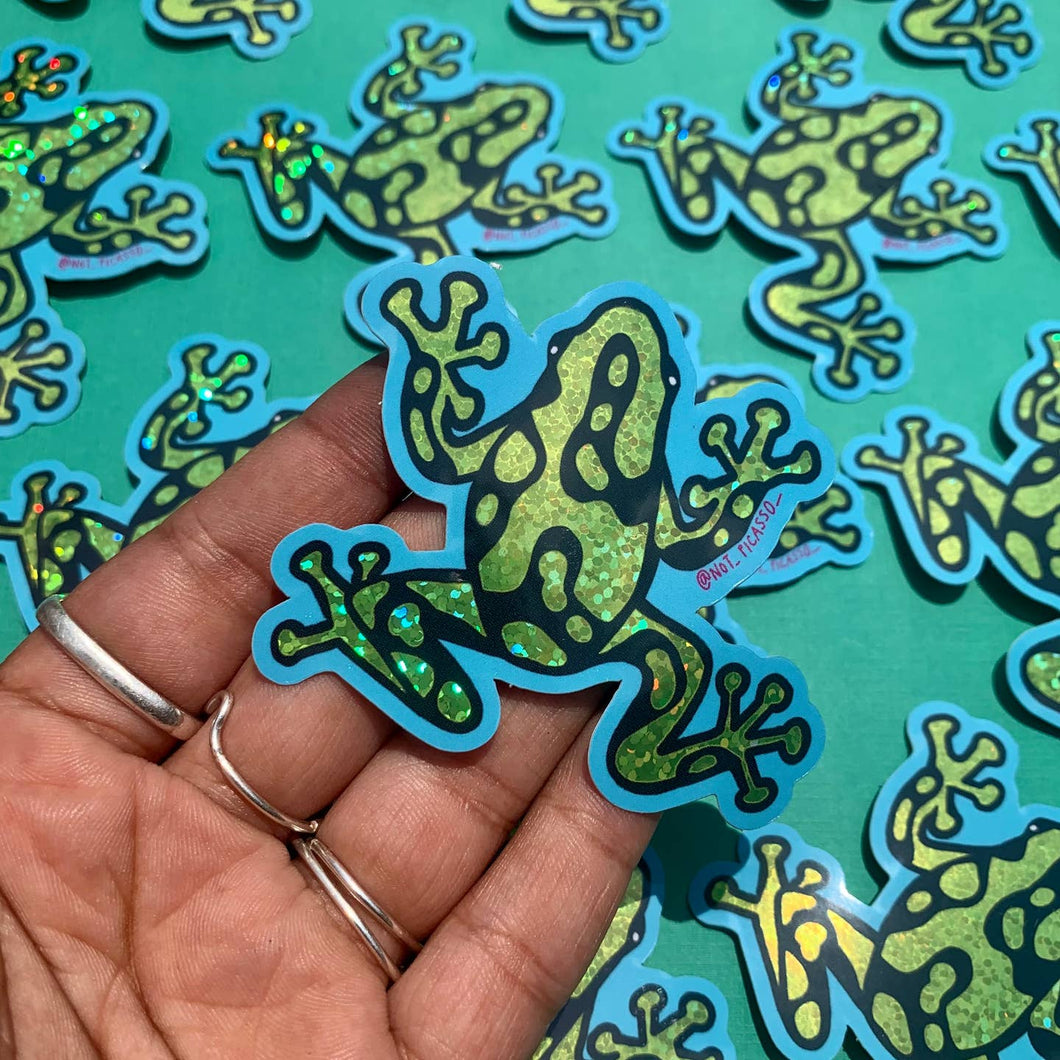 Glitter Dart Frog Sticker - Tigertree