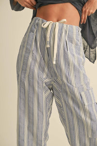 Kavala Stripe Pant - Blue