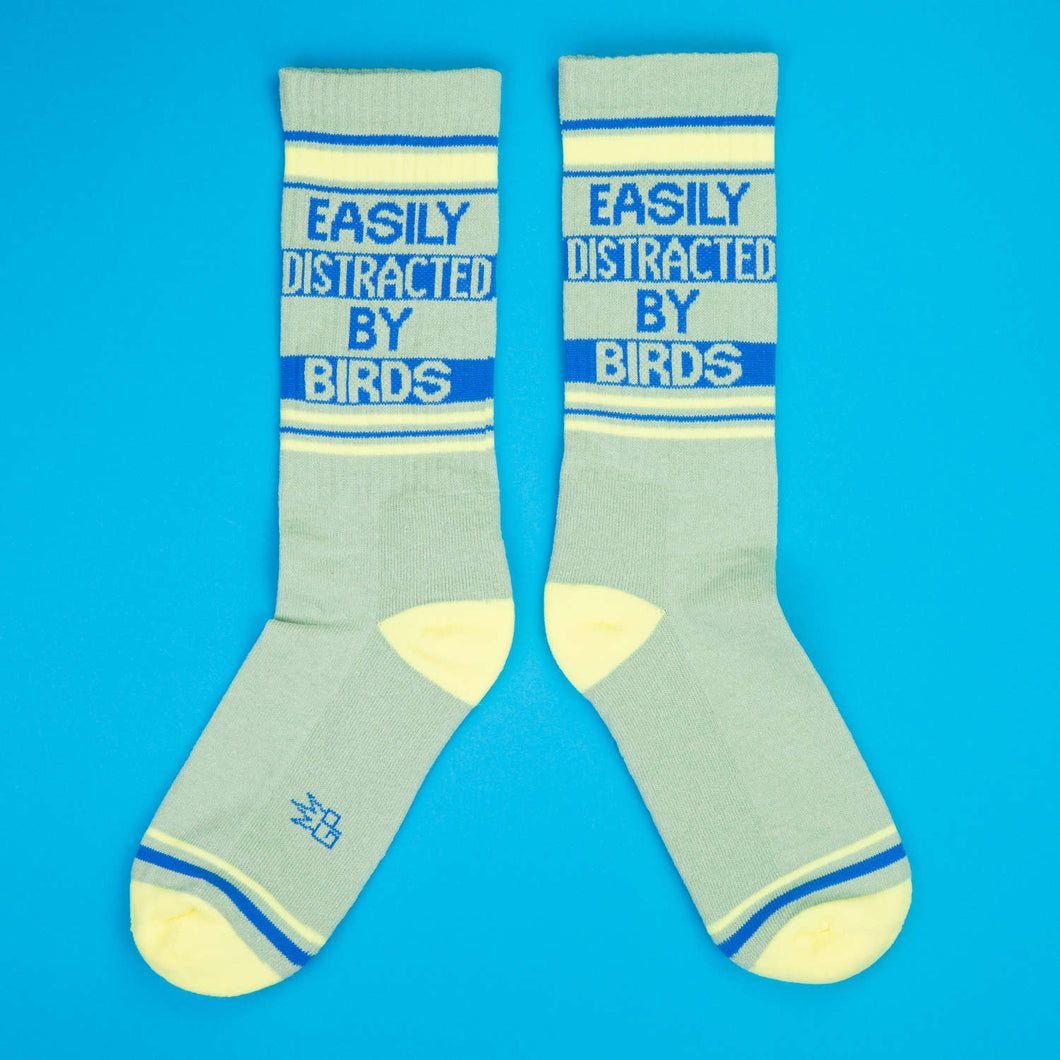 Easily Distracted by Birds Gym Socks - Tigertree