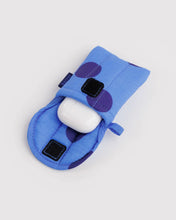 Load image into Gallery viewer, Puffy Earbuds Case - Blue Polka Dot
