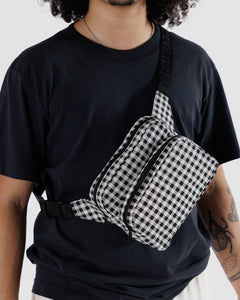 Fanny Pack - Black and White Gingham - Tigertree