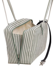 Load image into Gallery viewer, Medium Nylon Bowler Bag - Sage Stripe
