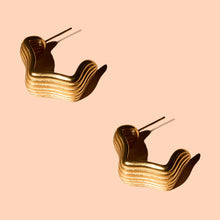 Load image into Gallery viewer, Echo Hoops - 18K Gold Plated
