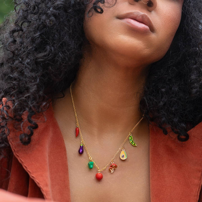 Harvest Charm Necklace - 18K Gold Plated - Tigertree