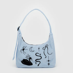 Mini Nylon Shoulder Bag - Embroidered Ballet Icons