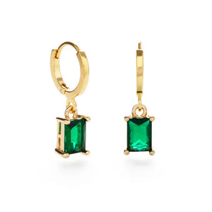 Emerald Huggie Earrings - Tigertree