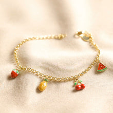 Load image into Gallery viewer, Enamel Fruit Charm Bracelet
