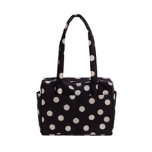 Load image into Gallery viewer, Everyday Cloud Bag - Black and Cream Polka Dot
