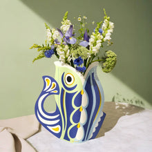 Load image into Gallery viewer, Octaevo Paper Vase- Fish Blue
