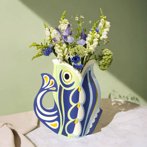Octaevo Paper Vase- Fish Blue