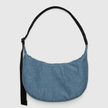 Load image into Gallery viewer, Medium Nylon Crescent Bag - Digital Denim - Tigertree
