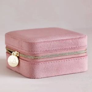 Rose Pink Velvet Jewelry Box